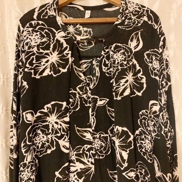 Free People Black Floral Cutout Tree Swing Mini Dress - Picture 3 of 16